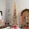 12ft. Pre-Lit Flocked Artificial Pencil Christmas Tree, Clear Lights